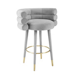 Betty Black Velvet Counter Stool