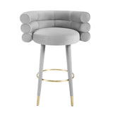 Betty Black Velvet Counter Stool