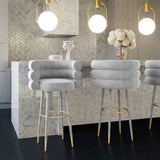 Betty Black Velvet Counter Stool