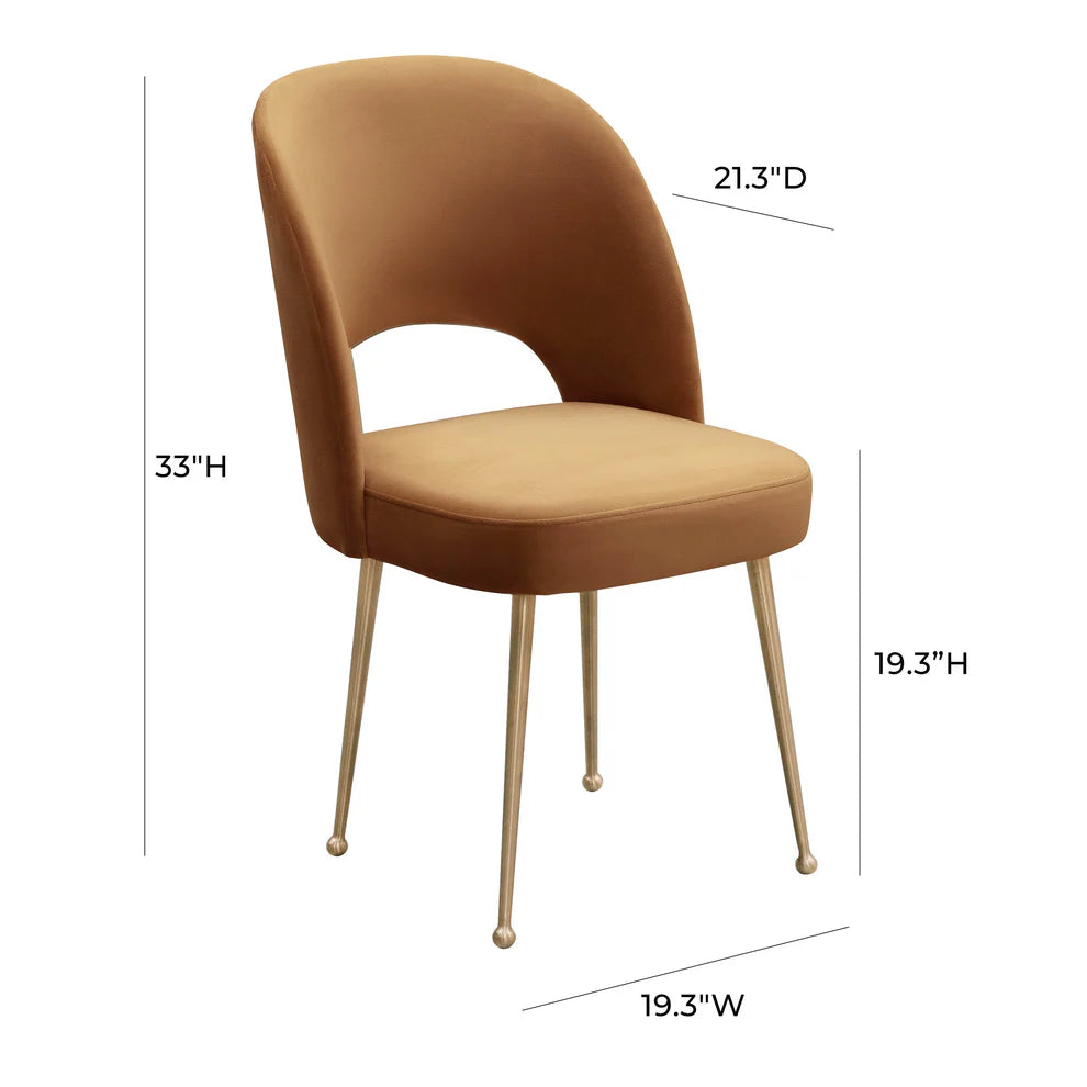 Swell Light Grey Velvet Chair