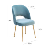 Swell Light Grey Velvet Chair