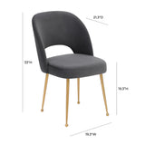 Swell Light Grey Velvet Chair