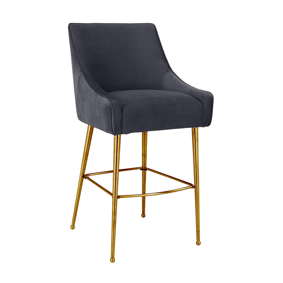 Beatrix Pleated Velvet Stool