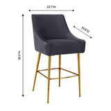 Beatrix Pleated Velvet Stool
