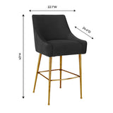 Beatrix Pleated Velvet Stool