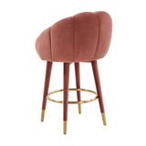 Myla Performance Velvet Swivel Stool - View 4