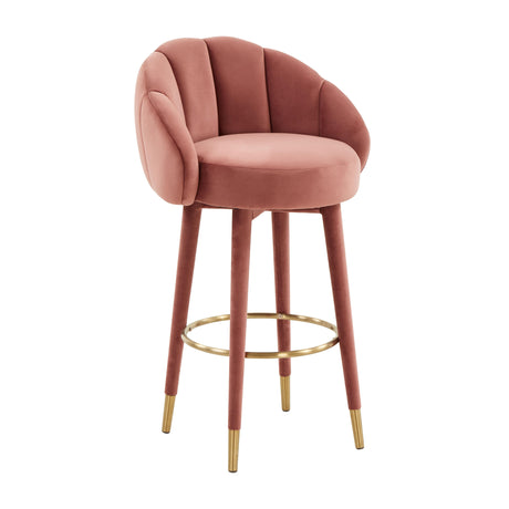 Myla Performance Velvet Swivel Stool - View 10