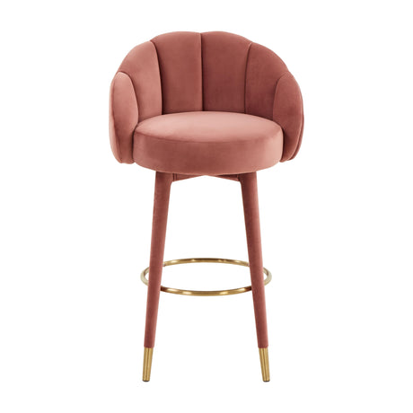 Myla Performance Velvet Swivel Stool - View 12