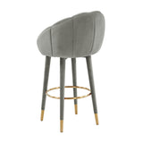 Myla Performance Velvet Swivel Stool - View 28