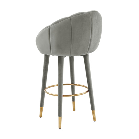 Myla Performance Velvet Swivel Stool - View 28