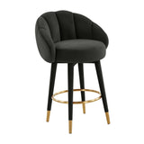 Myla Performance Velvet Swivel Stool - View 34