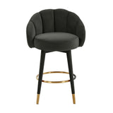 Myla Performance Velvet Swivel Stool - View 36