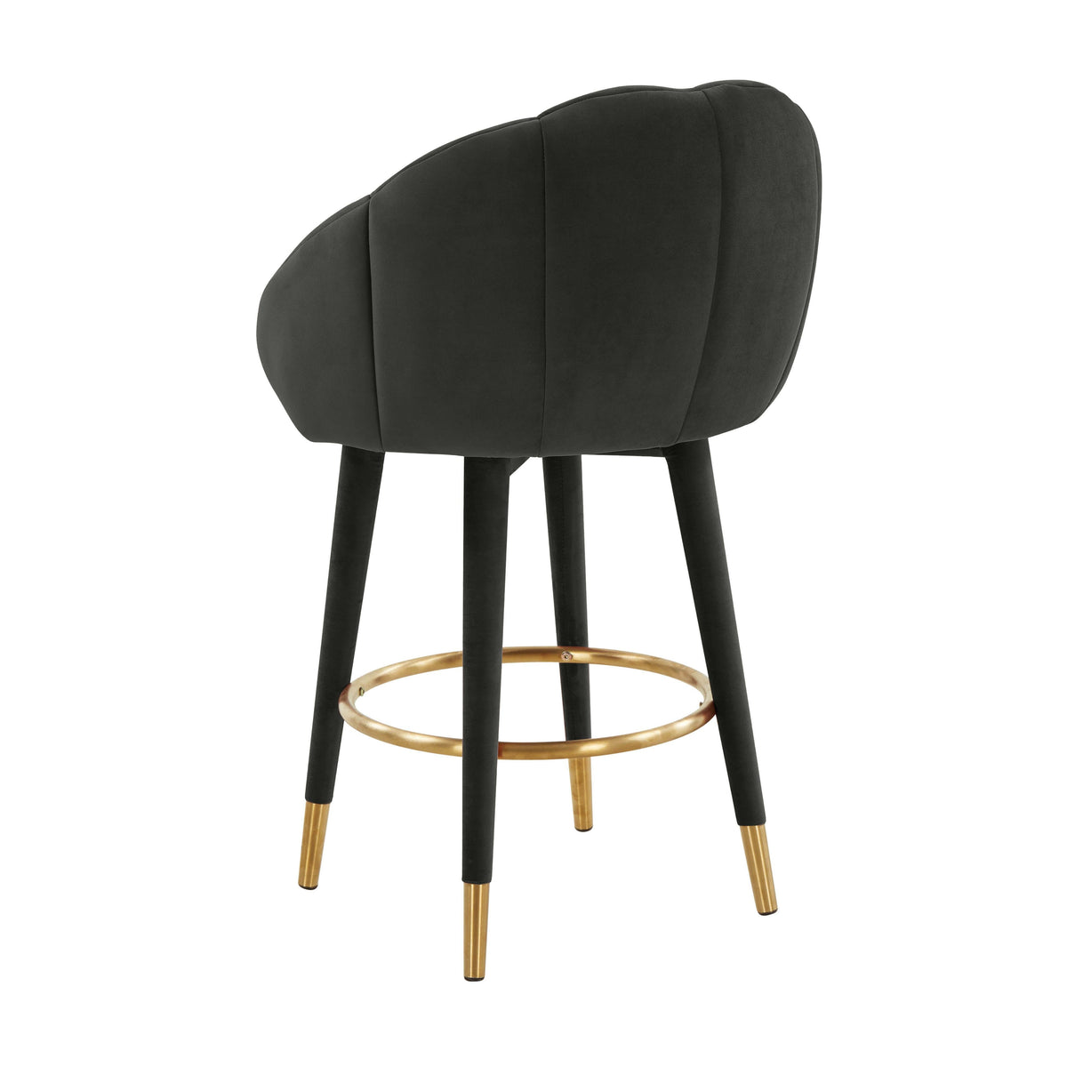 Myla Performance Velvet Swivel Stool - View 37