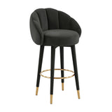 Myla Performance Velvet Swivel Stool - View 42