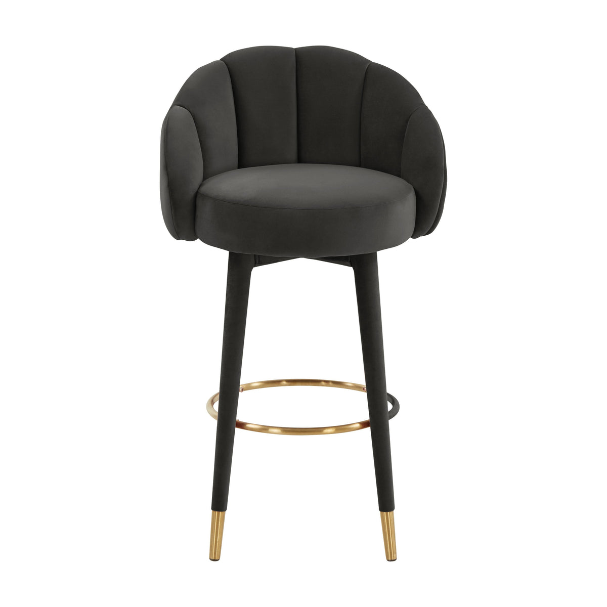 Myla Performance Velvet Swivel Stool - View 44