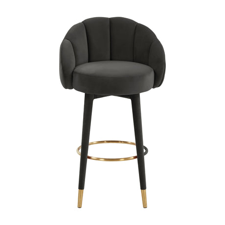 Myla Performance Velvet Swivel Stool - View 44