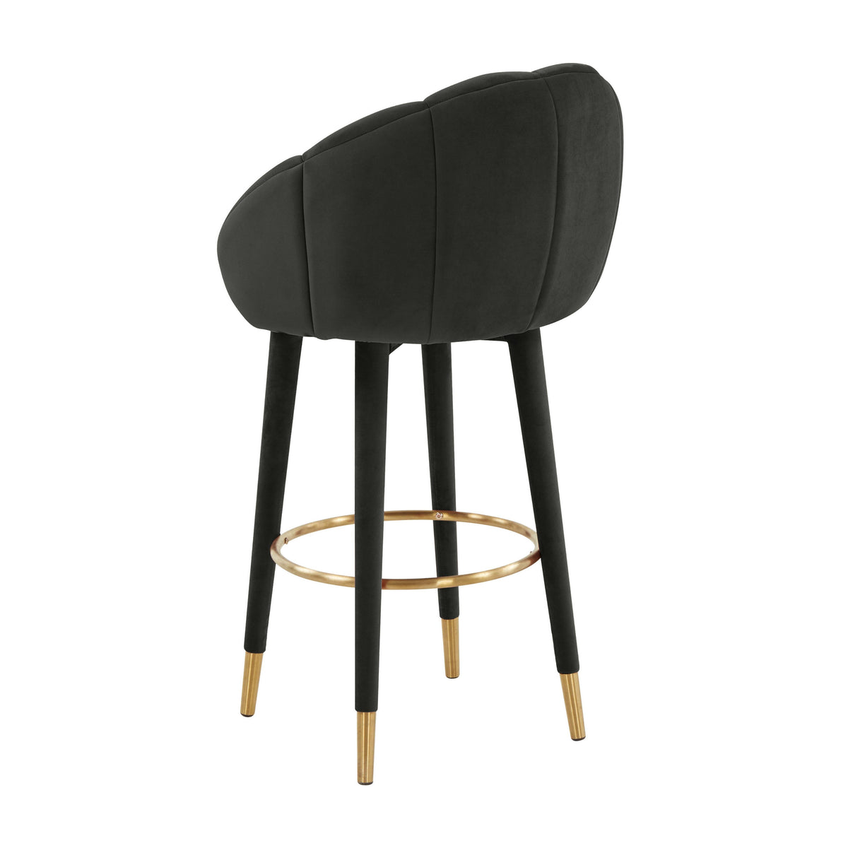 Myla Performance Velvet Swivel Stool - View 45
