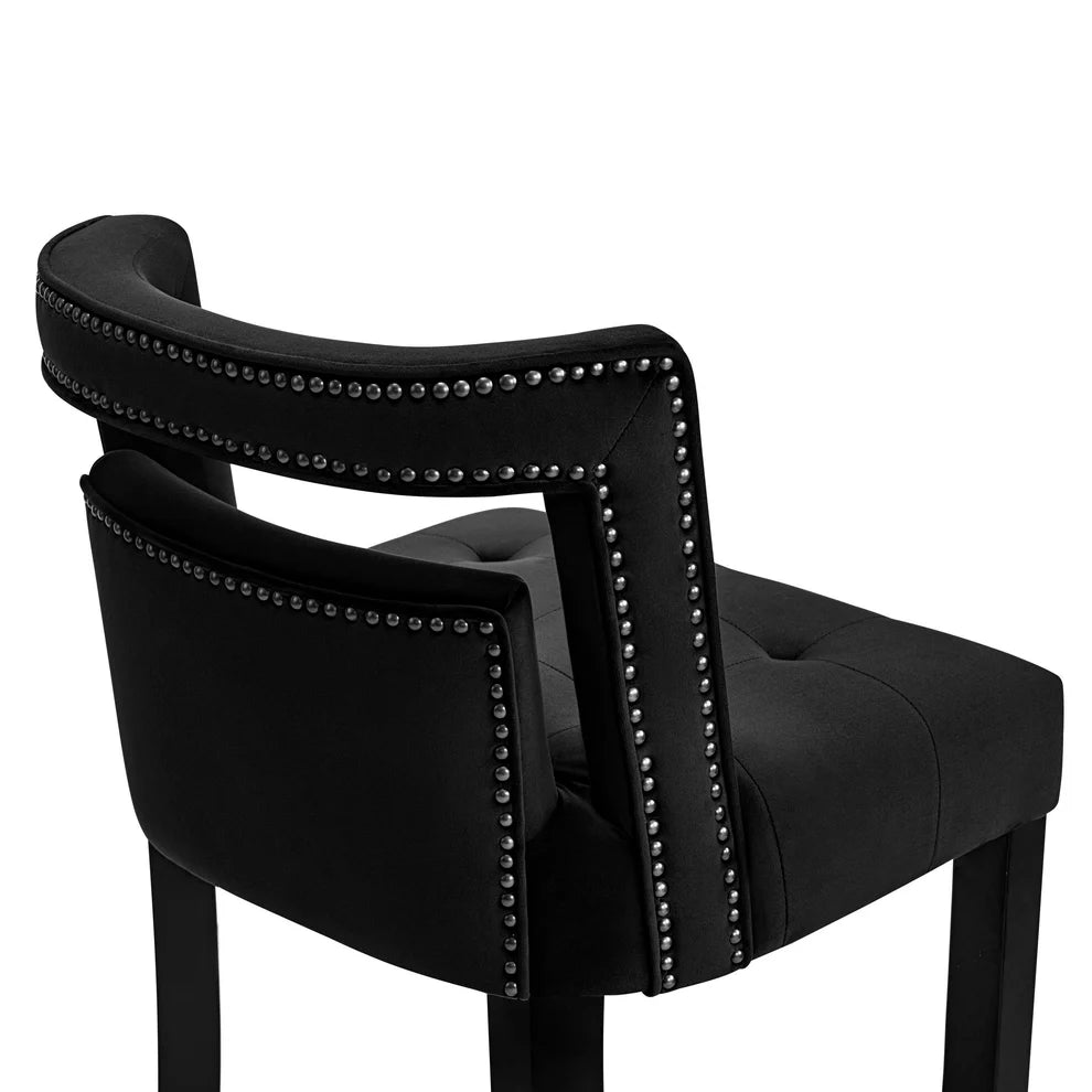 Hart Navy Velvet Counter Stool