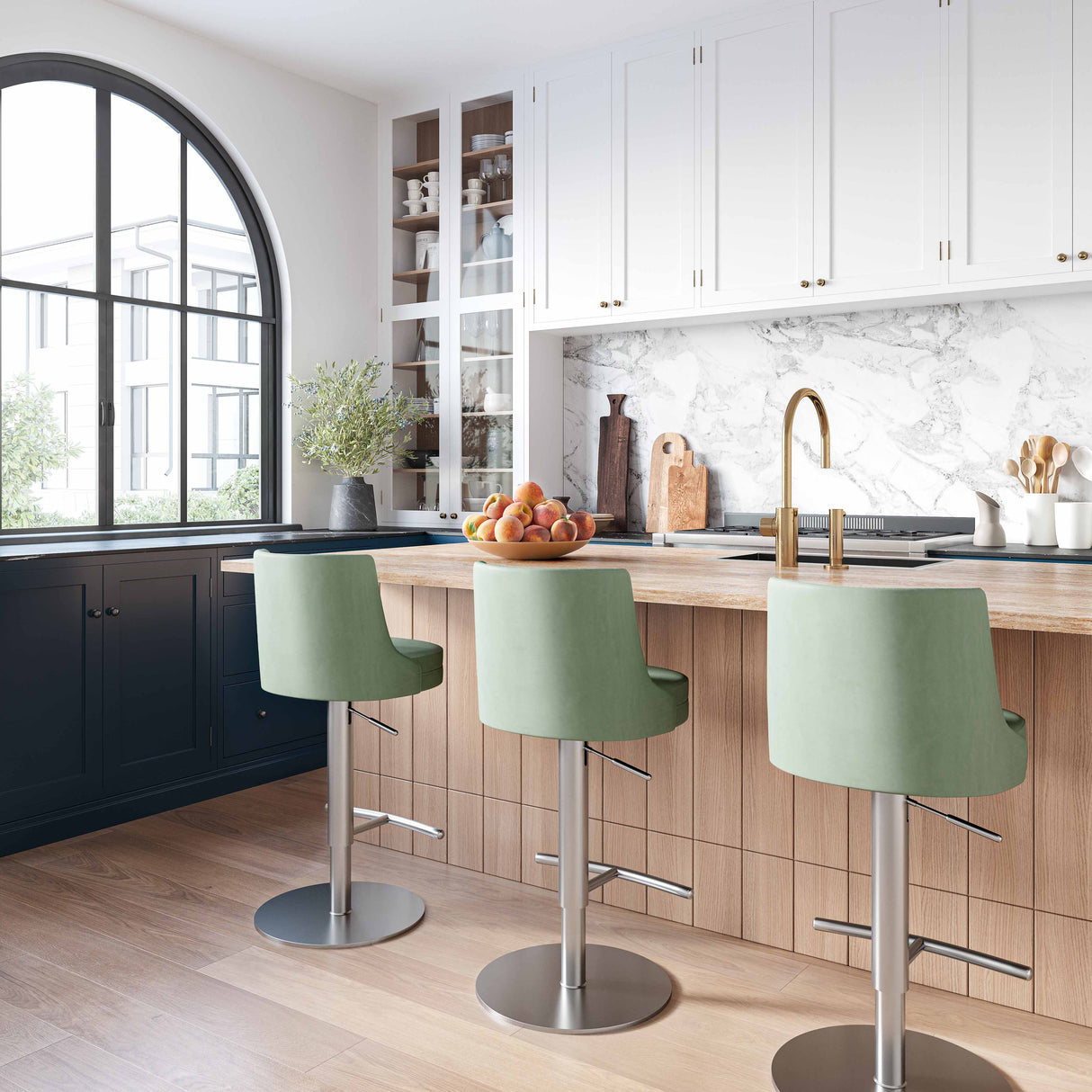 Reagan Performance Vegan Leather Adjustable Stool