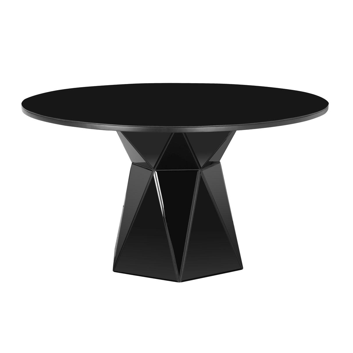 Iris 56" Glass Round Dining Table