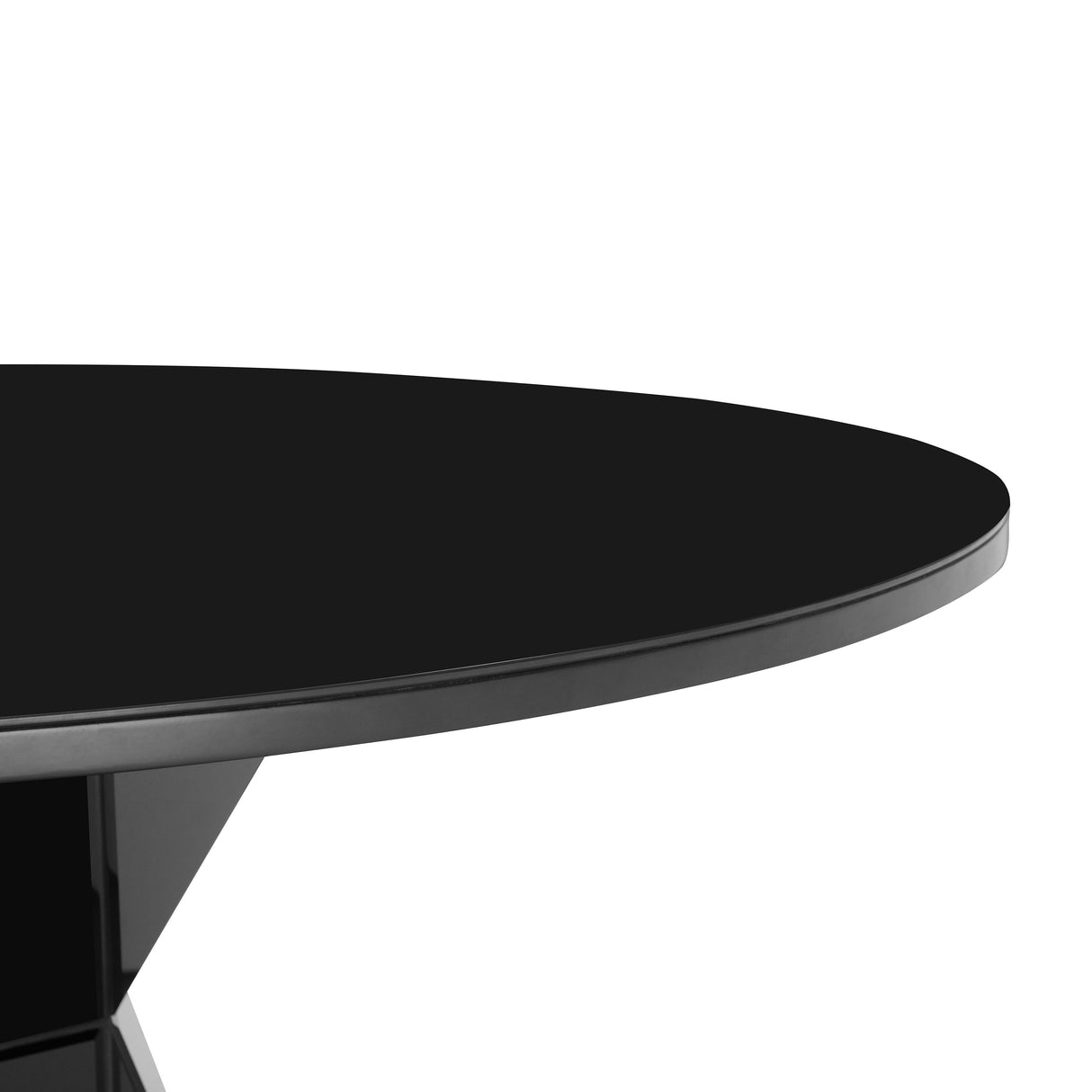 Iris 56" Glass Round Dining Table