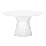Iris 56" Glass Round Dining Table