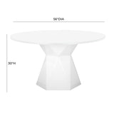 Iris 56" Glass Round Dining Table