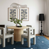 Chelsea 47" Oak Wood Round Dining Table