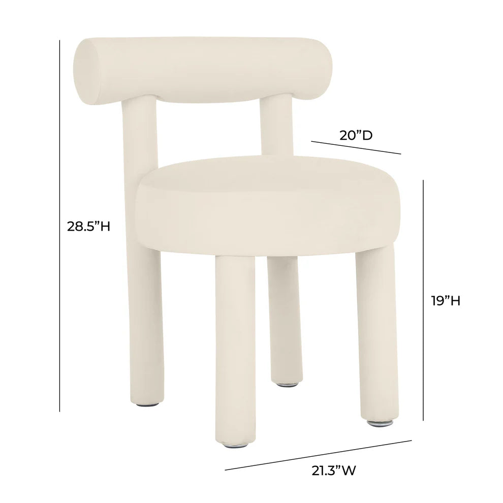 Carmel Black Velvet Dining Chair