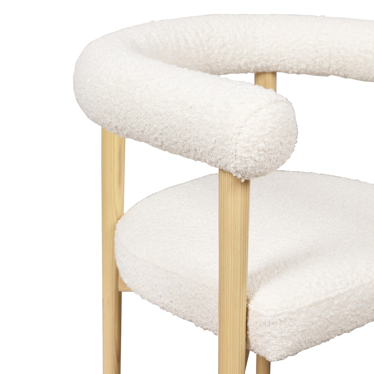 Spara Black Performance Boucle Dining Chair