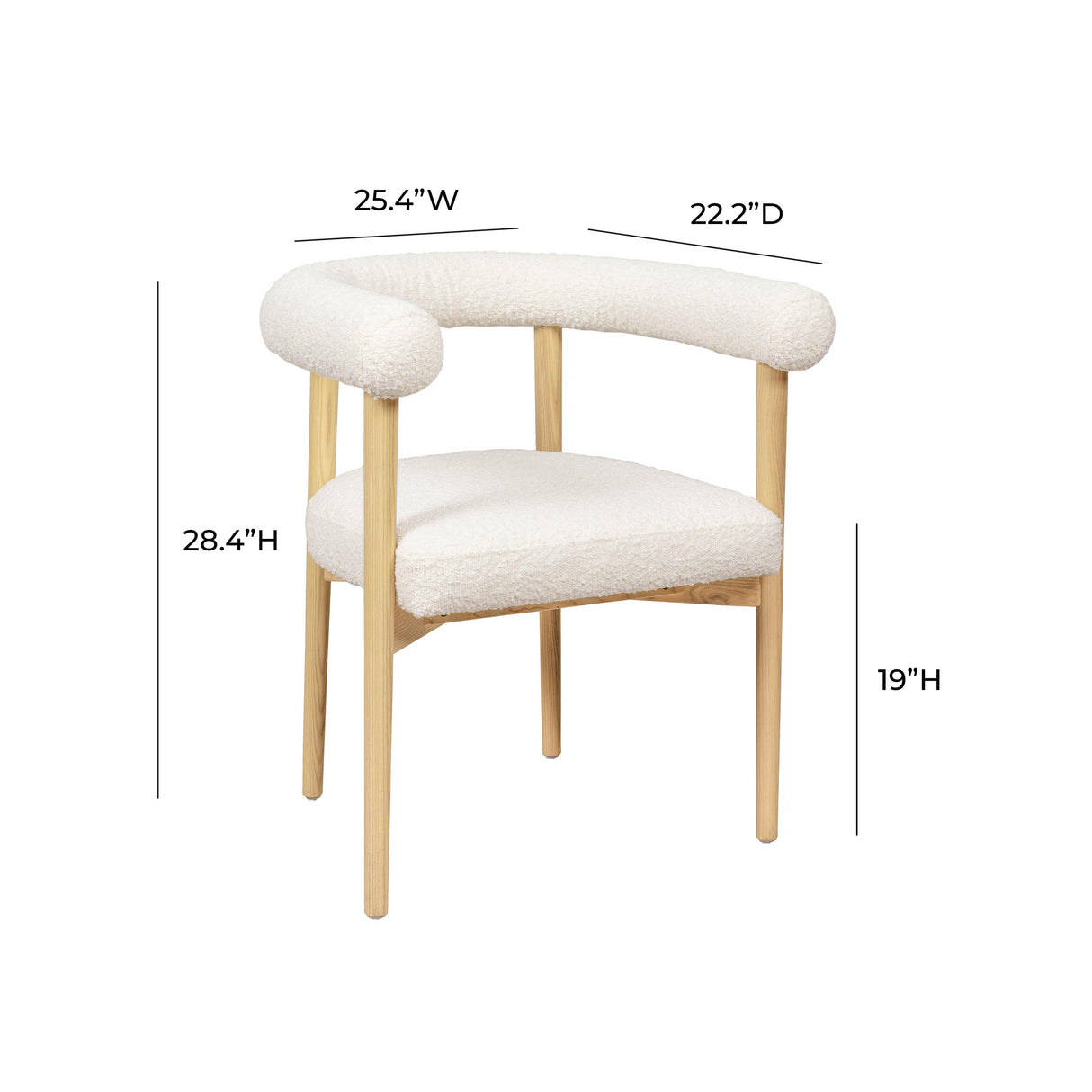 Spara Black Performance Boucle Dining Chair