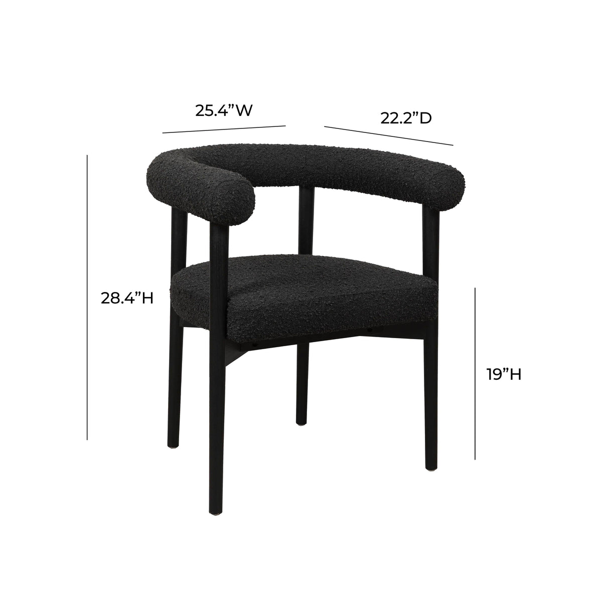 Spara Performance Boucle Dining Chair - View 12