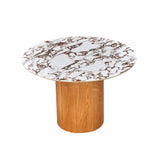 Tamara 47" Marble Ceramic Round Dinette Table