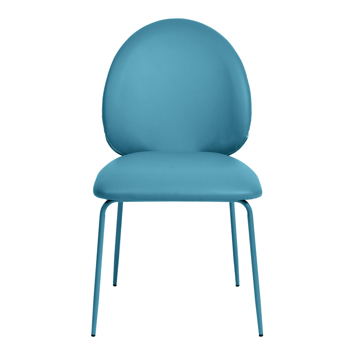 Lauren kitchen dining chair back angle highlighting slim iron frame
