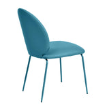 Lauren performance vegan leather dining chair three-quarter perspective