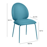 High angle view of Lauren dining chairs set of 2 in green finish