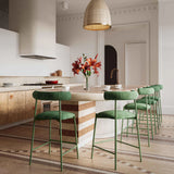 Liliana Mauve Performance Velvet Counter Stool