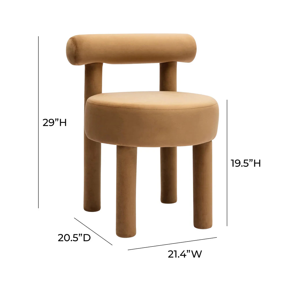 Carmel Black Velvet Dining Chair