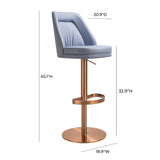 Maven Performance Vegan Leather Adjustable Swivel Stool