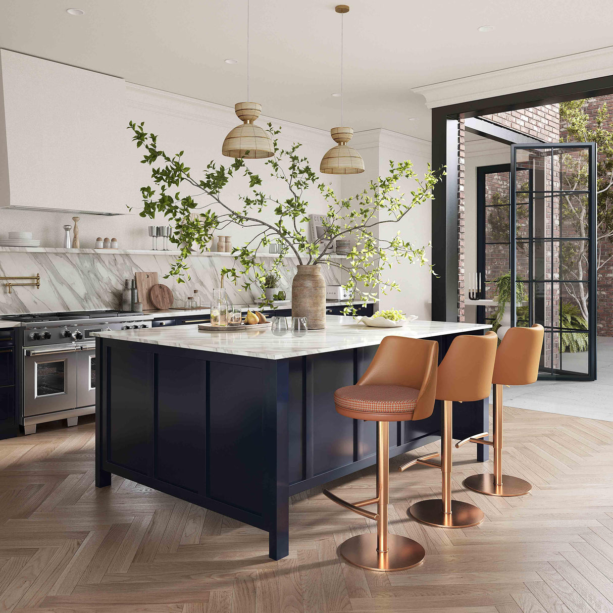 Reagan Performance Vegan Leather Adjustable Stool