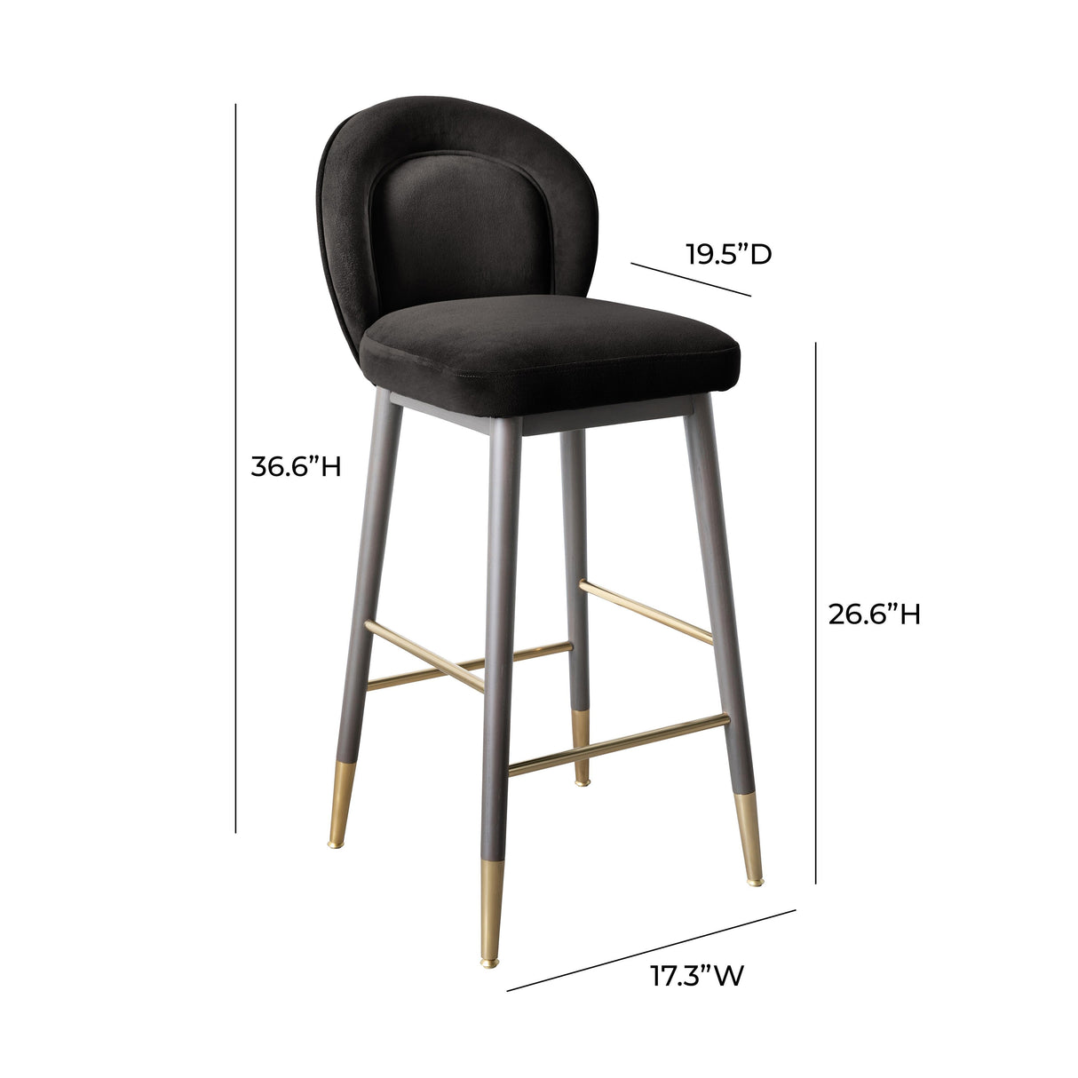 Hailey Velvet Stool