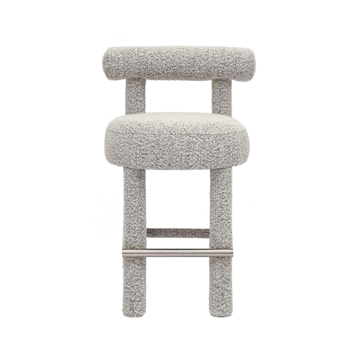 Carmel Black & White Performance Boucle Counter Stool