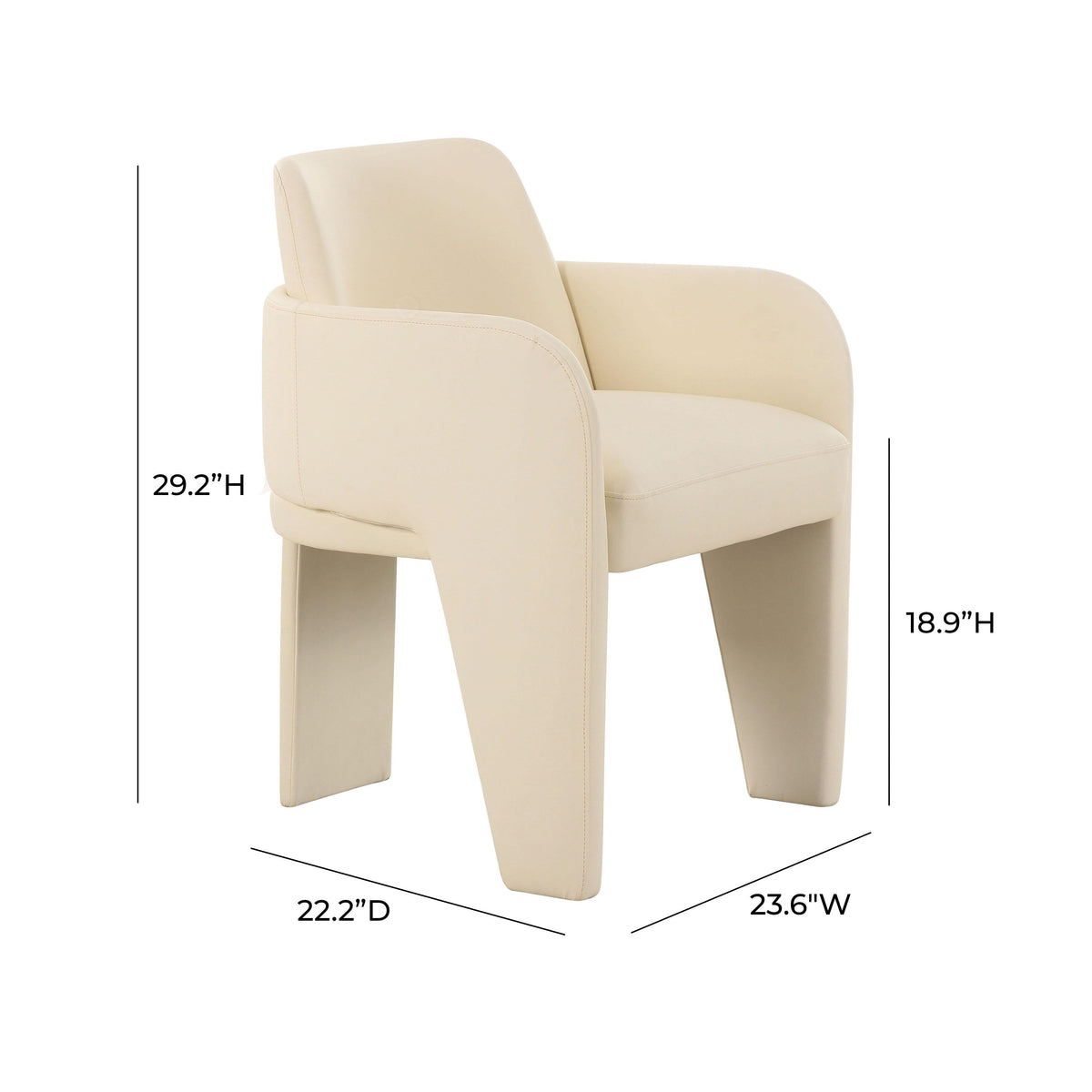 Leo Performance Vegan Leather Dining Chair - View 6