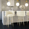 Betty Black Velvet Counter Stool