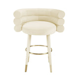 Betty Black Velvet Counter Stool