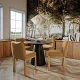 Tiara Performance Velvet and Oak Dining Chair