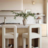 Hazel Black Boucle Counter Stool