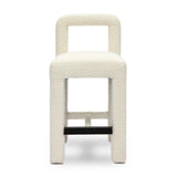 Hazel Black Boucle Counter Stool