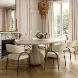 Tatum Performance Vegan Leather Dining Chair styled beside a contemporary dining table