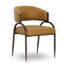 Front view of the Tatum Dining Chair upholstered in Tan vegan leather